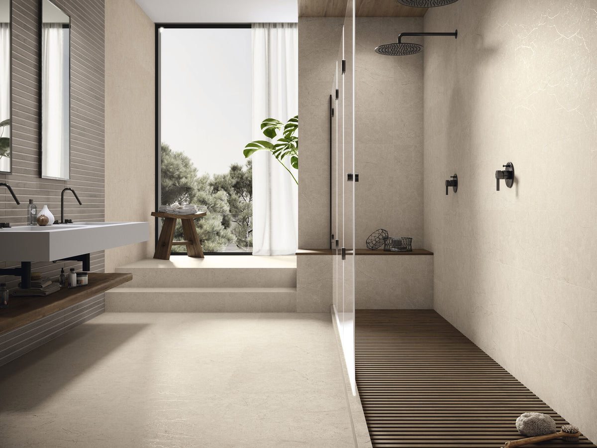 BELSTONE CREAM 30x90 — Baldocer ambient баня